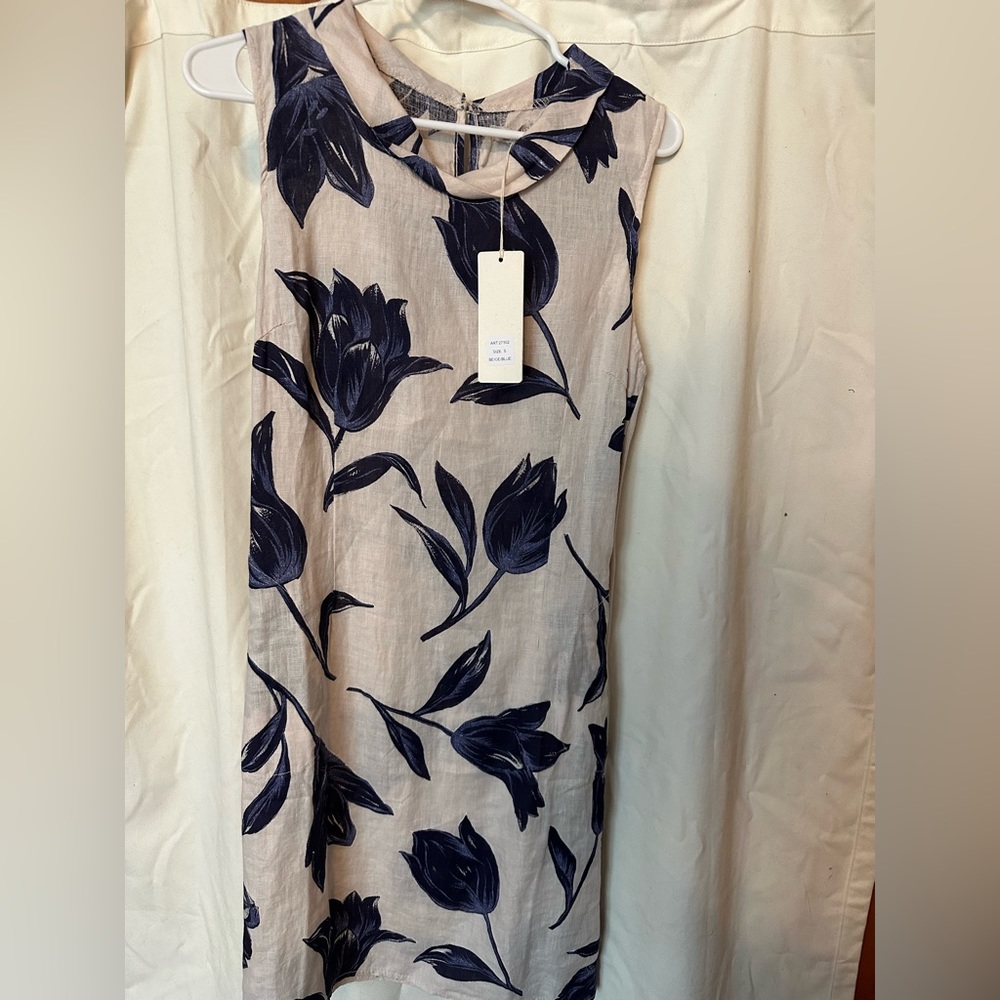 NWT linen floral dress